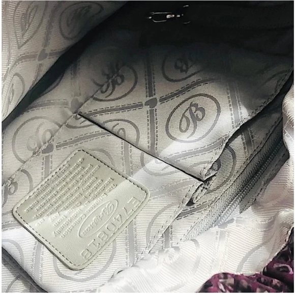 Brighton Purple Nolita Python Embossed Leather Shoulder Bag With Dust Bag NWT - Picture 11 of 14